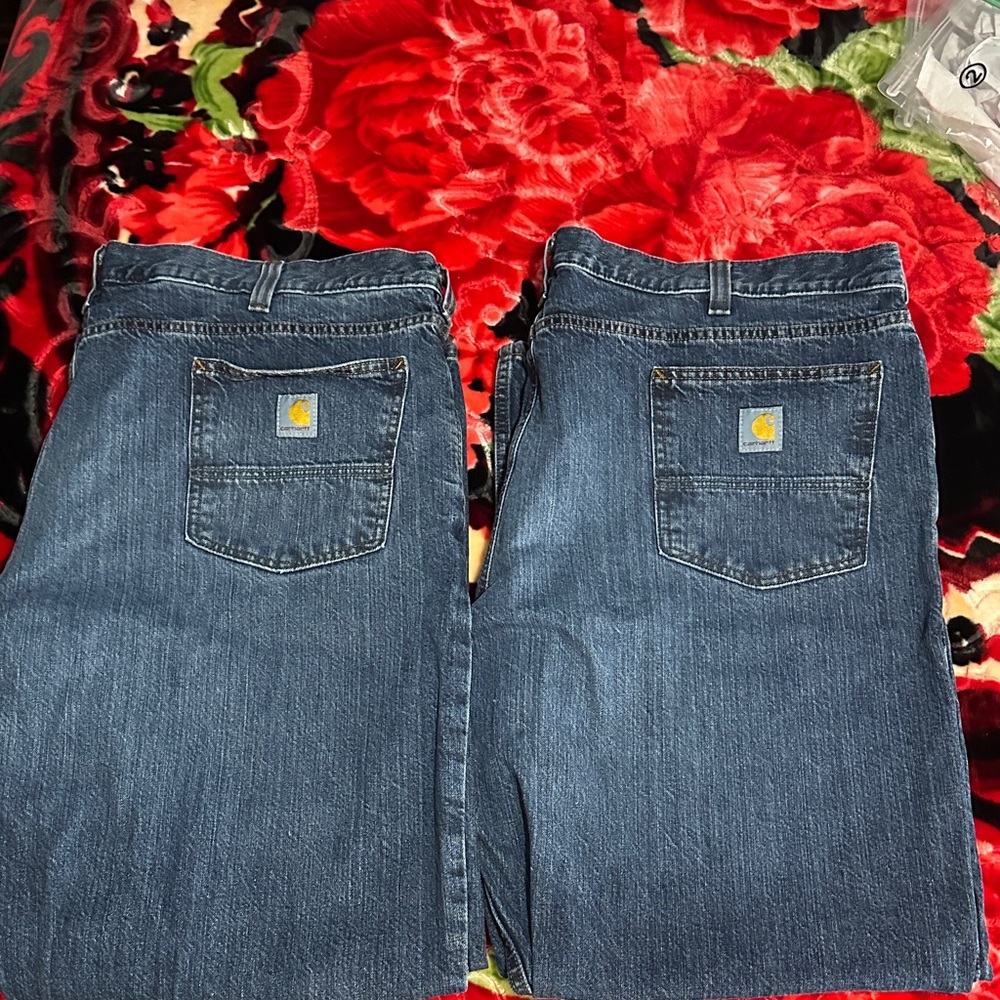 Carhartt Dark Blue Denim jeans lot of 2 pairs